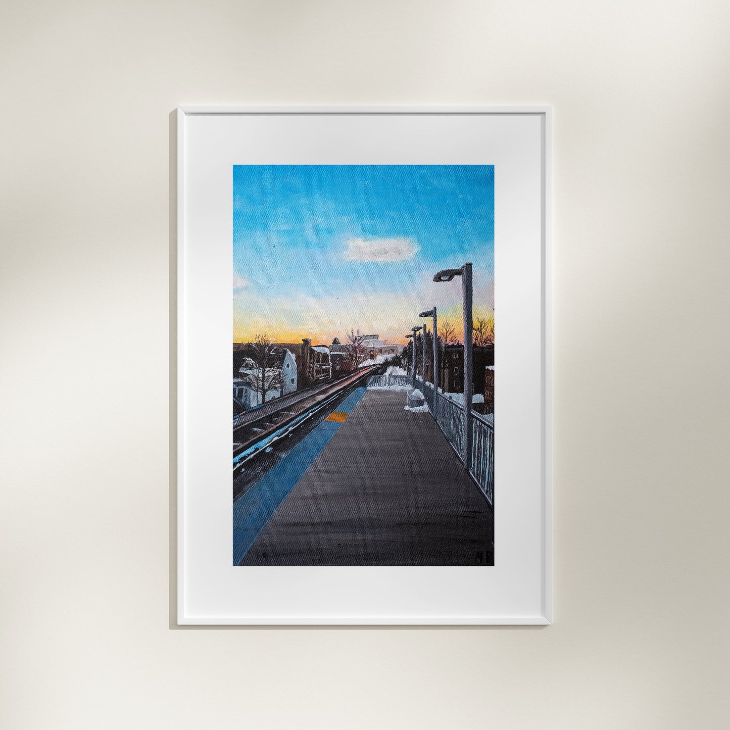 Damen Station At Sunset Giclée Print