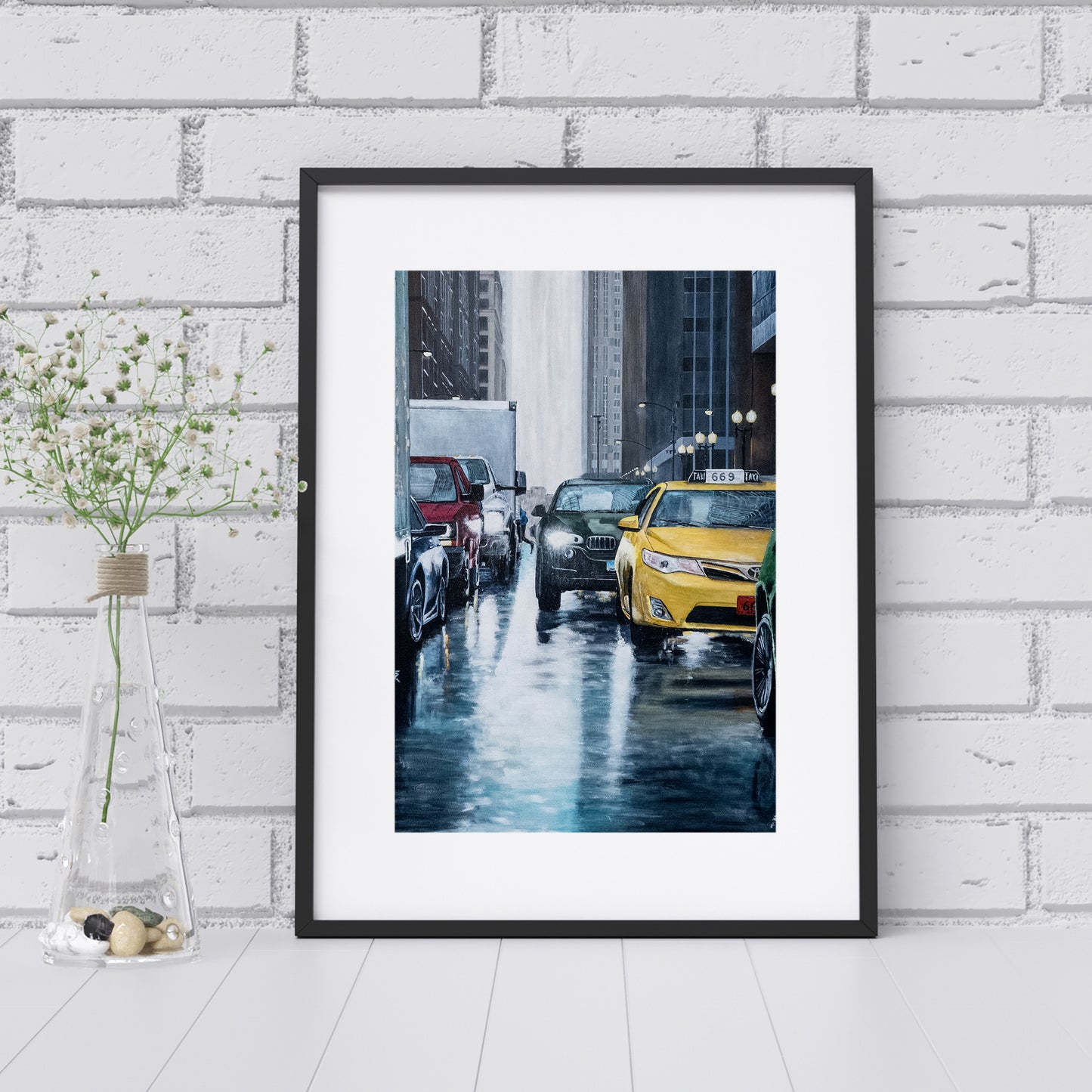 Rainy Day Commute Giclée Print