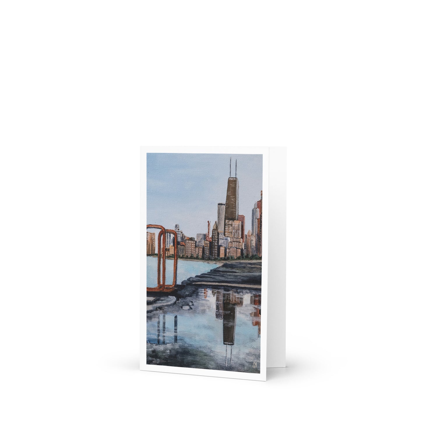 Lakefront Reflection Greeting Card