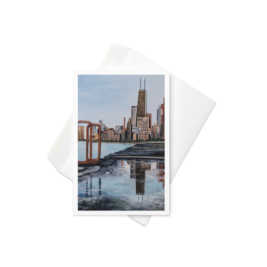 Lakefront Reflection Greeting Card