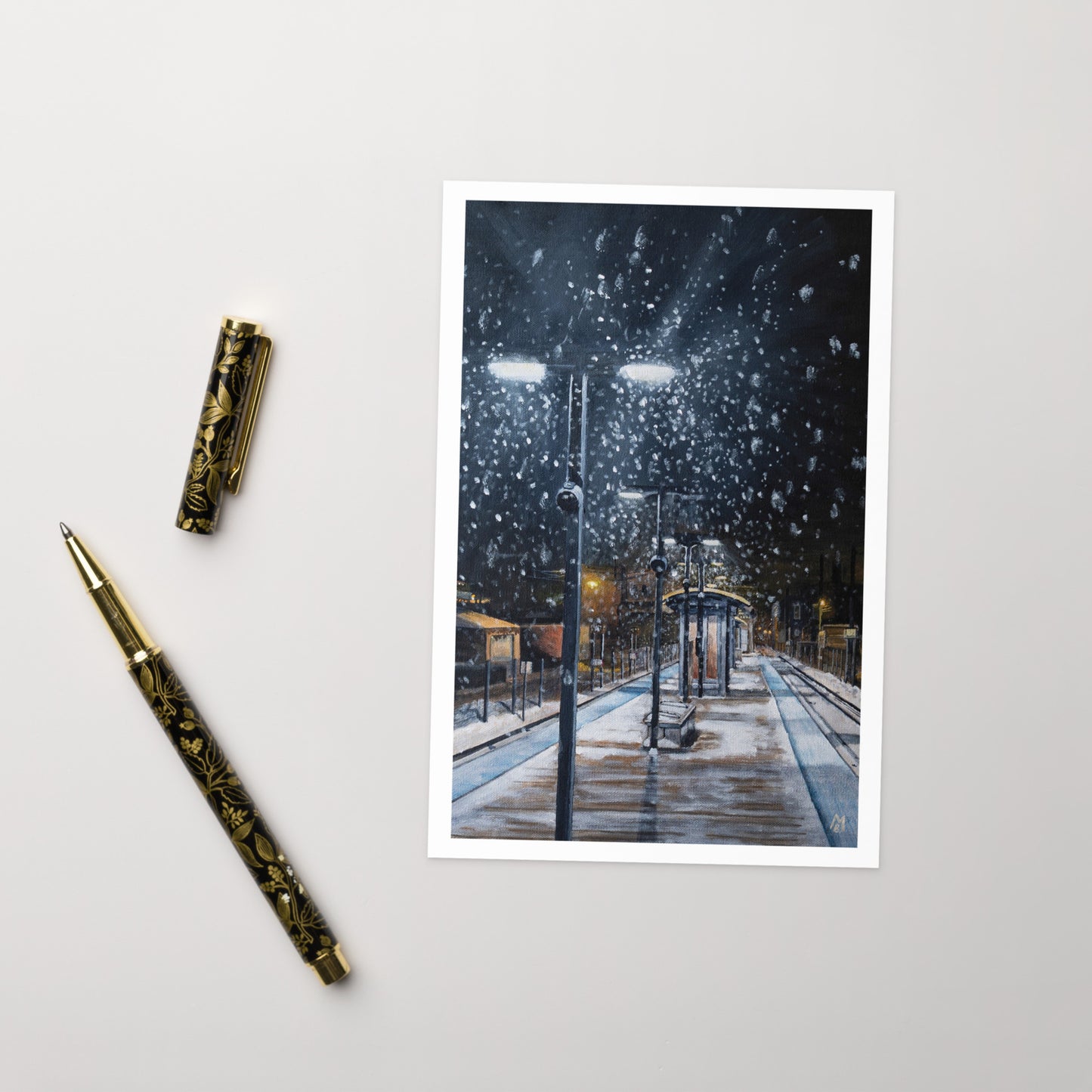 Rockwell Snow Greeting Card