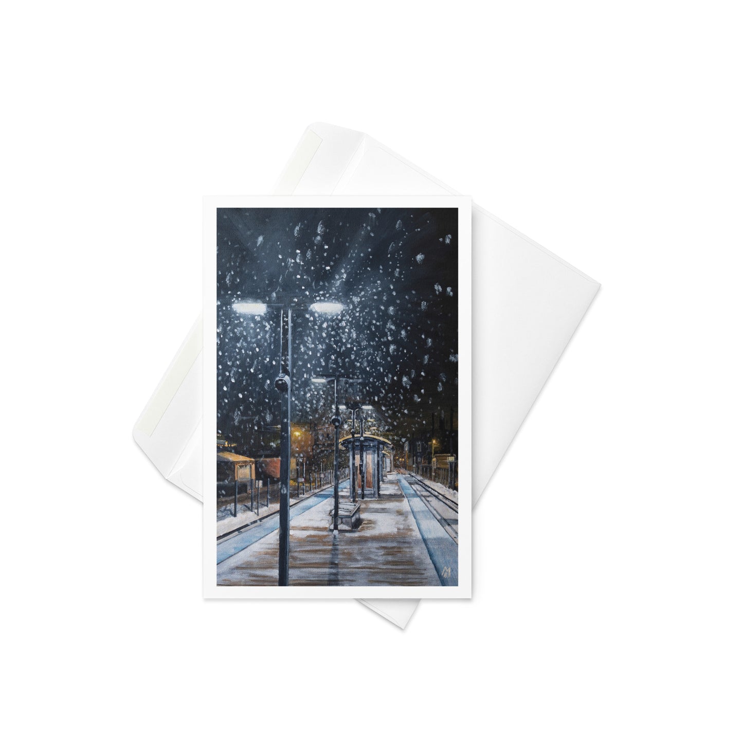 Rockwell Snow Greeting Card