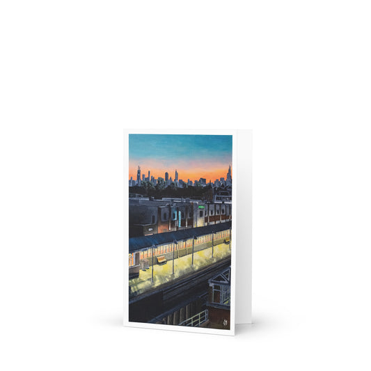 Ravenswood Metra at Sunrise Greeting Card