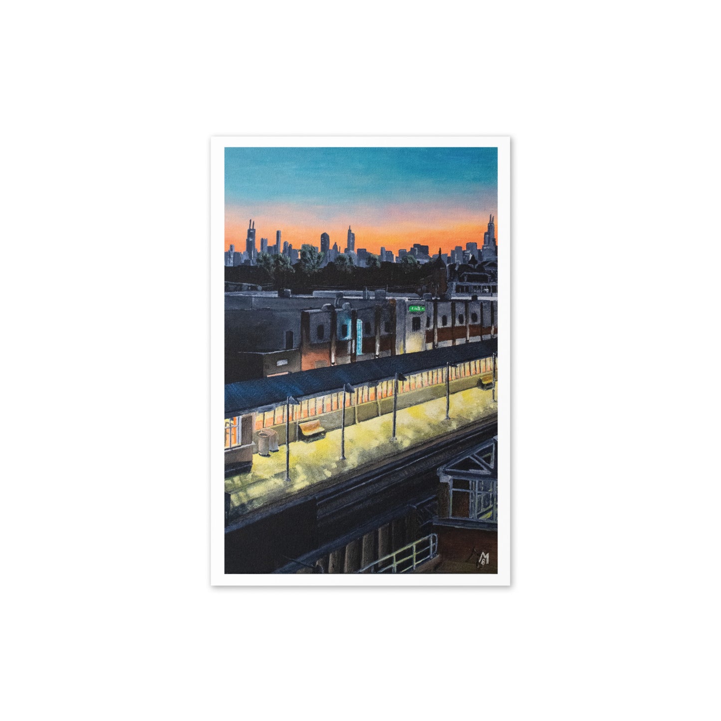 Ravenswood Metra at Sunrise Greeting Card