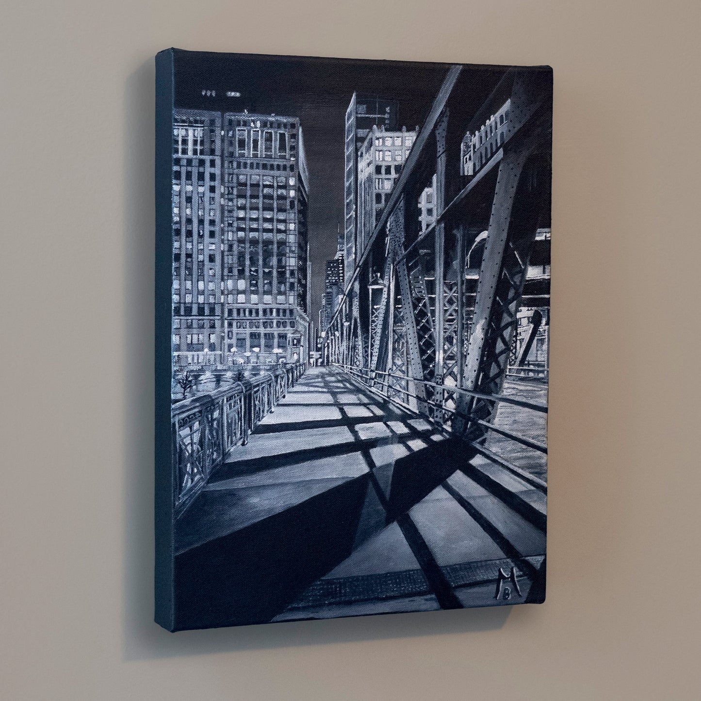 Bridge at Night Original Art