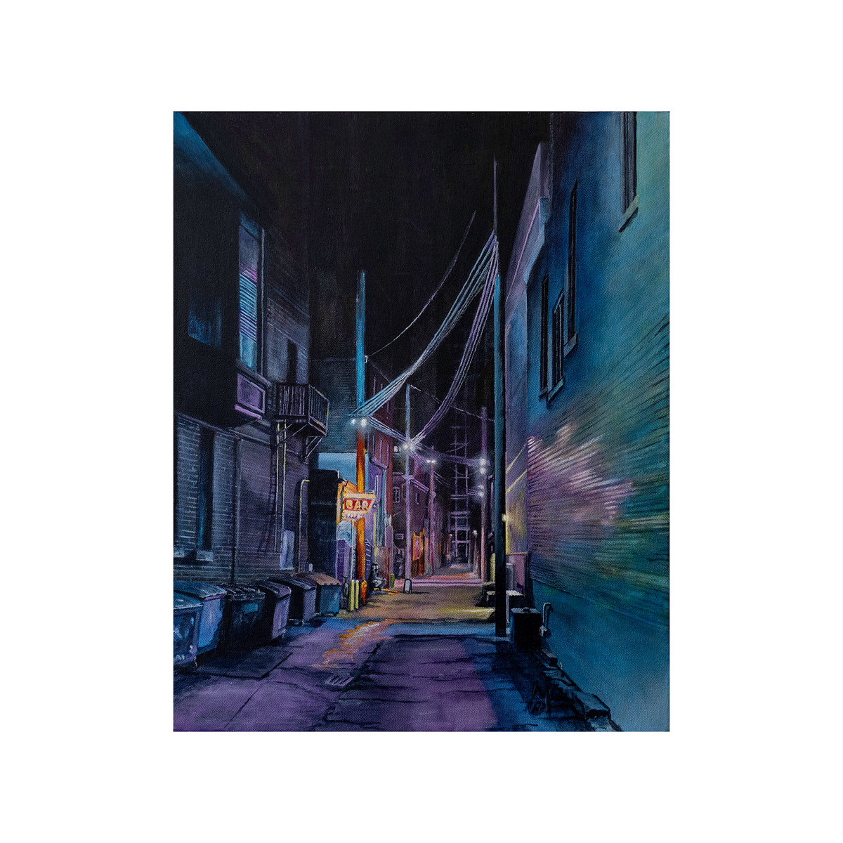 Chicago Alley: Purple Giclée Print