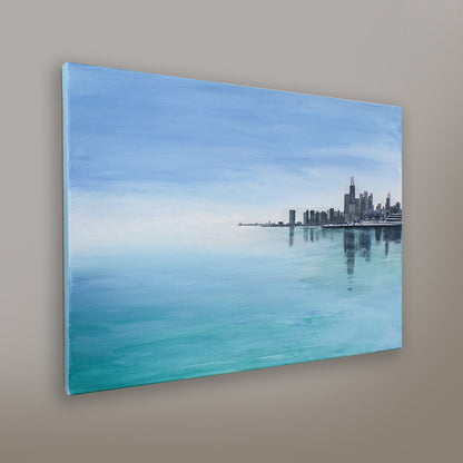 Hazy Skyline, Large Original Art