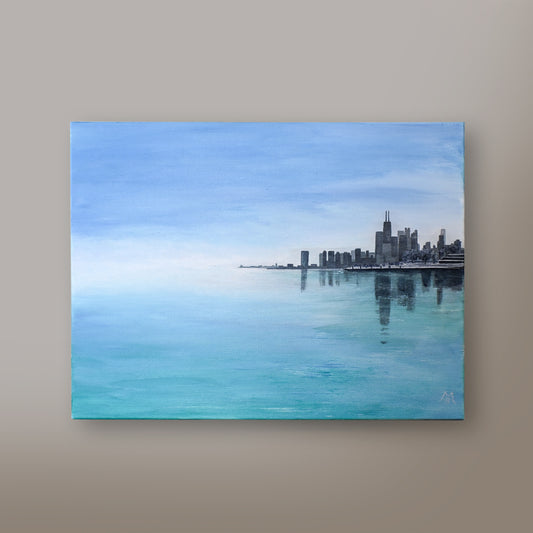 Hazy Skyline Blue Giclée Print