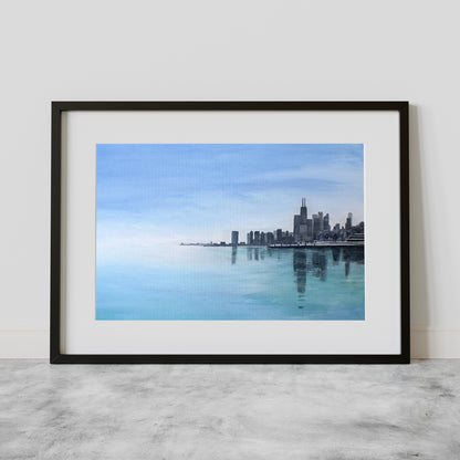 Hazy Skyline Blue Giclée Print