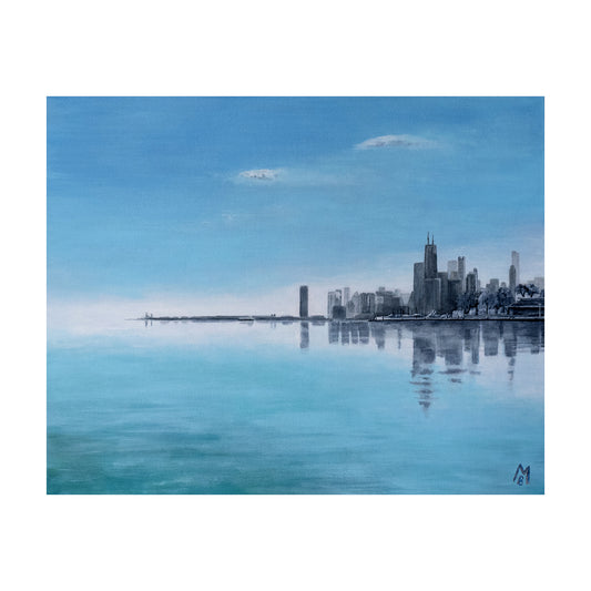 Hazy Skyline Blue Giclée Print
