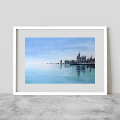 Hazy Skyline Blue Giclée Print