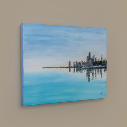 Lakefront Sunset Original Art