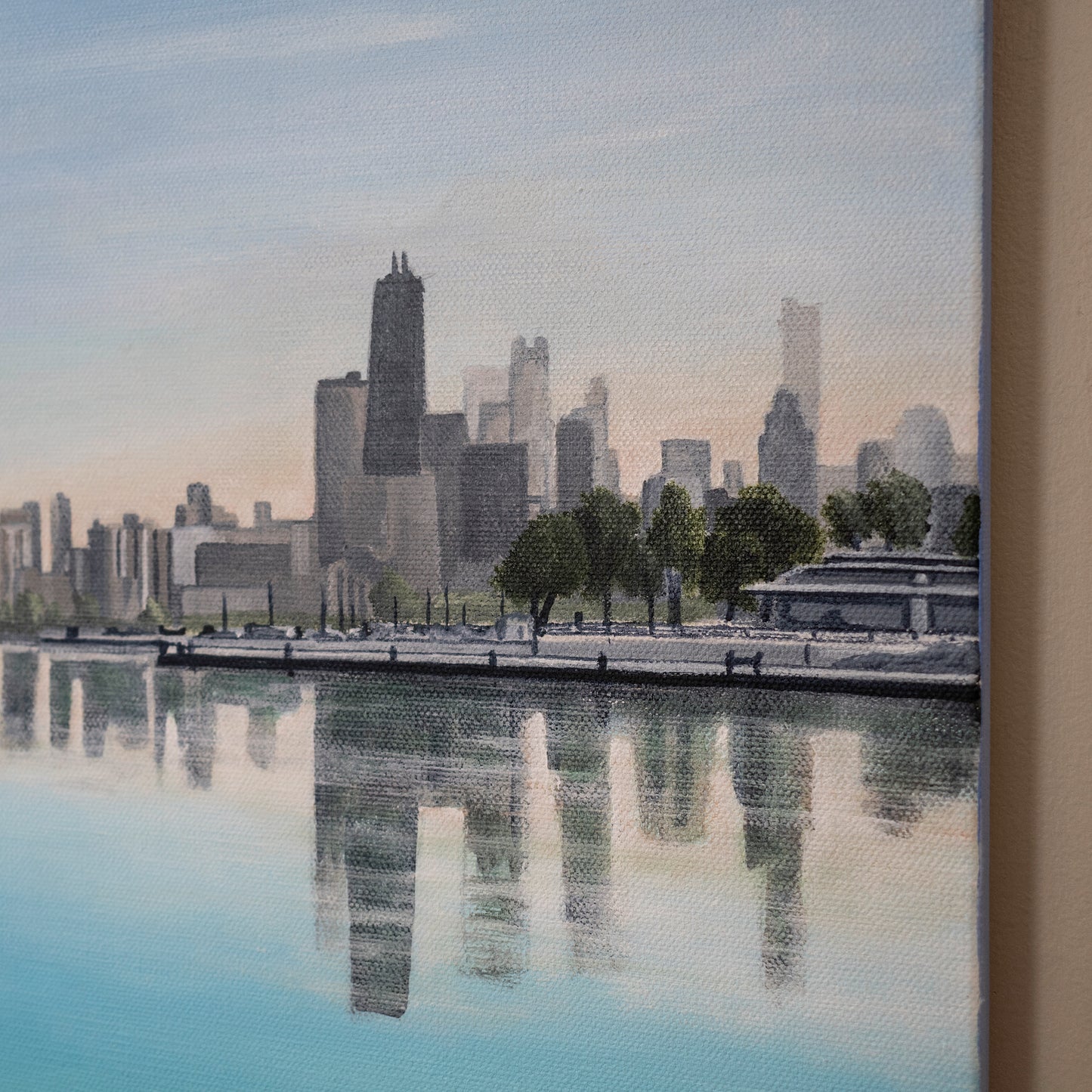 Lakefront Sunset Original Art