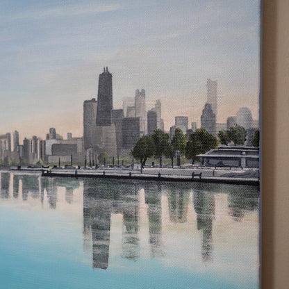 Lakefront Sunset Original Art