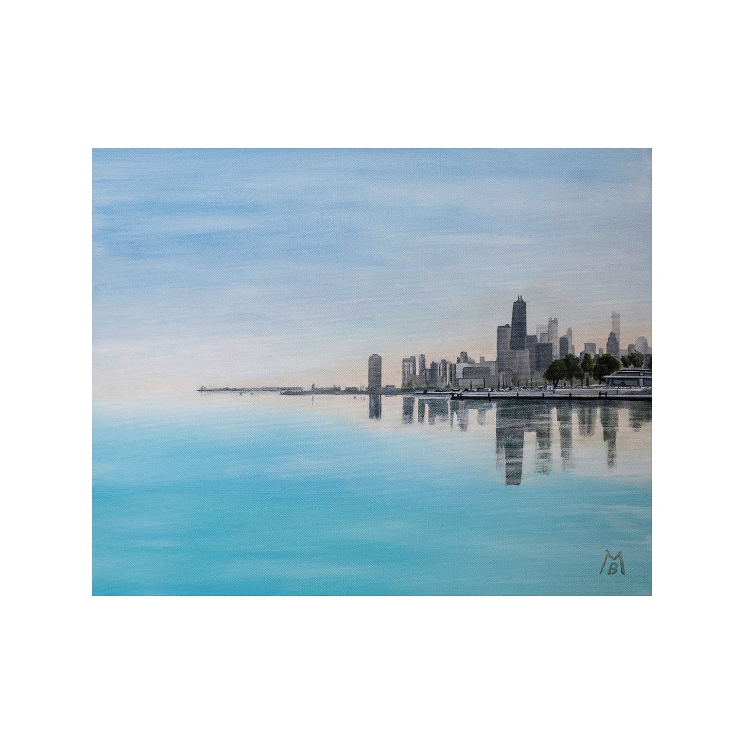 Lakefront Sunset Giclée Print