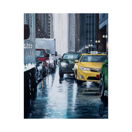 Rainy Day Commute Giclée Print