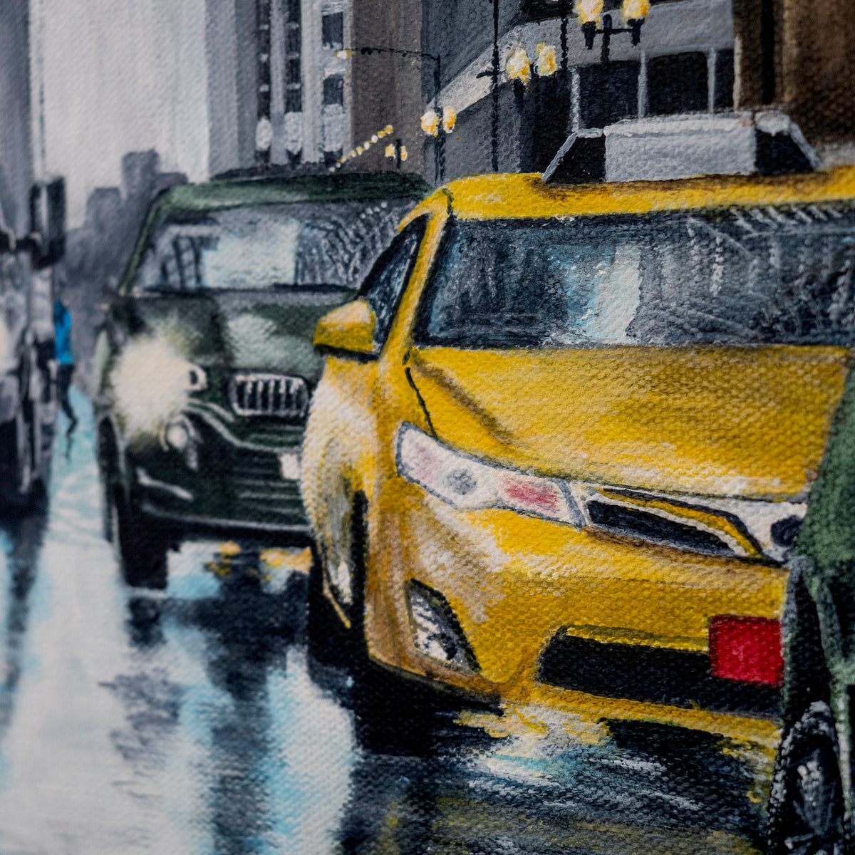 Rainy Day Commute Original Art Small