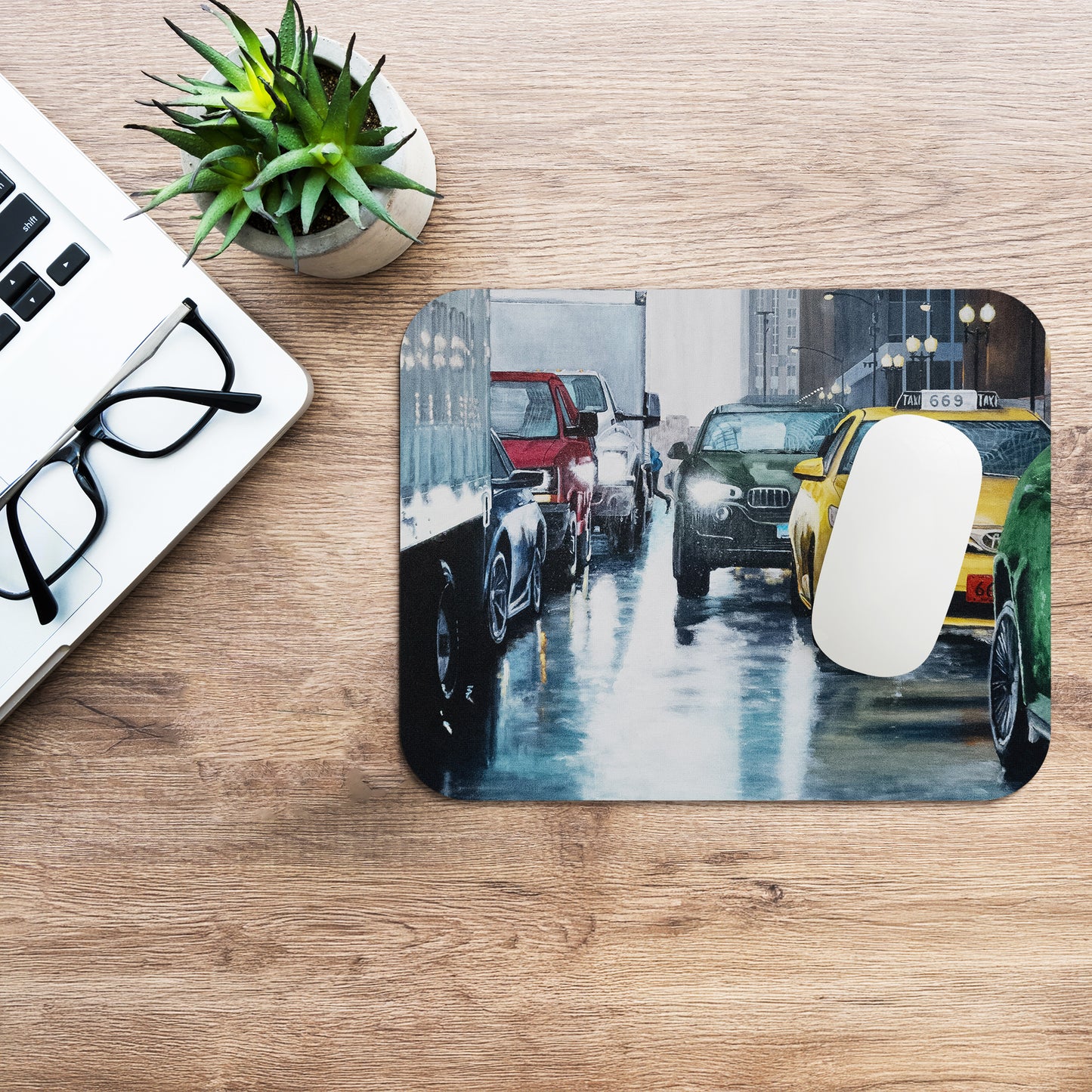 Rainy Day Commute Mouse Pad