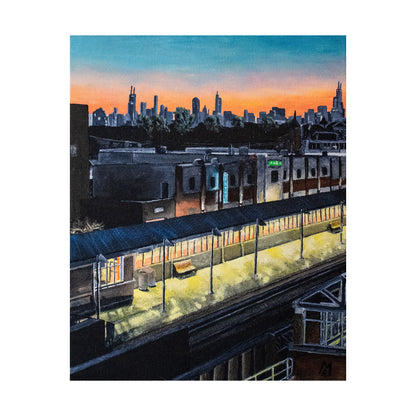 Ravenswood Metra Station at Sunrise Giclée Print
