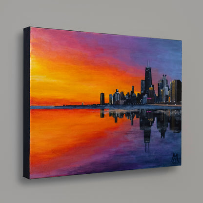 Lakefront Sunrise Original Art