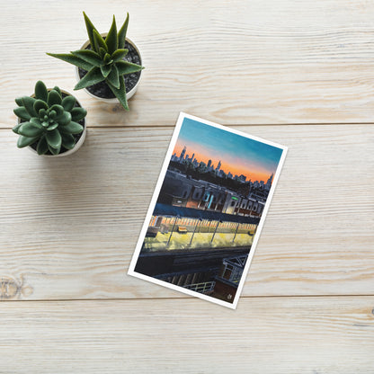 Ravenswood Metra at Sunrise Greeting Card