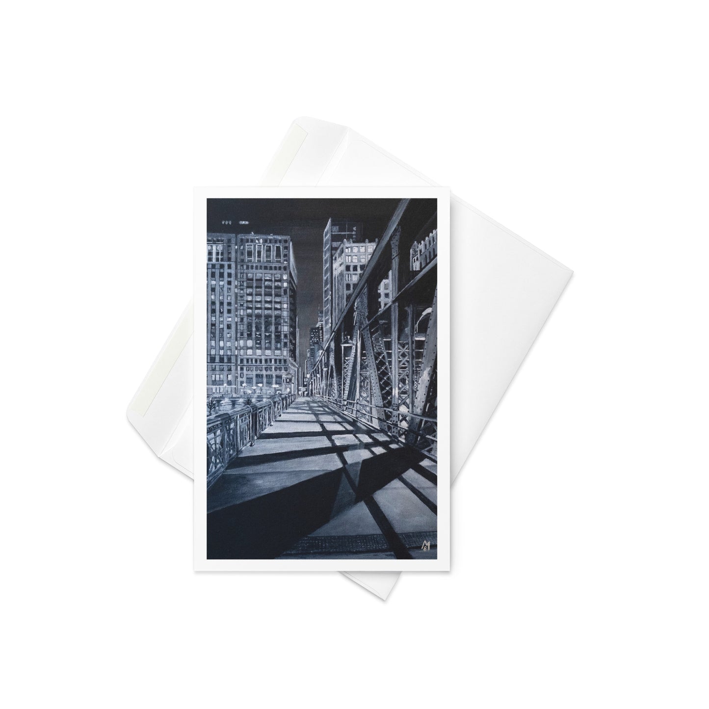 Bridge at Night Greeting Card