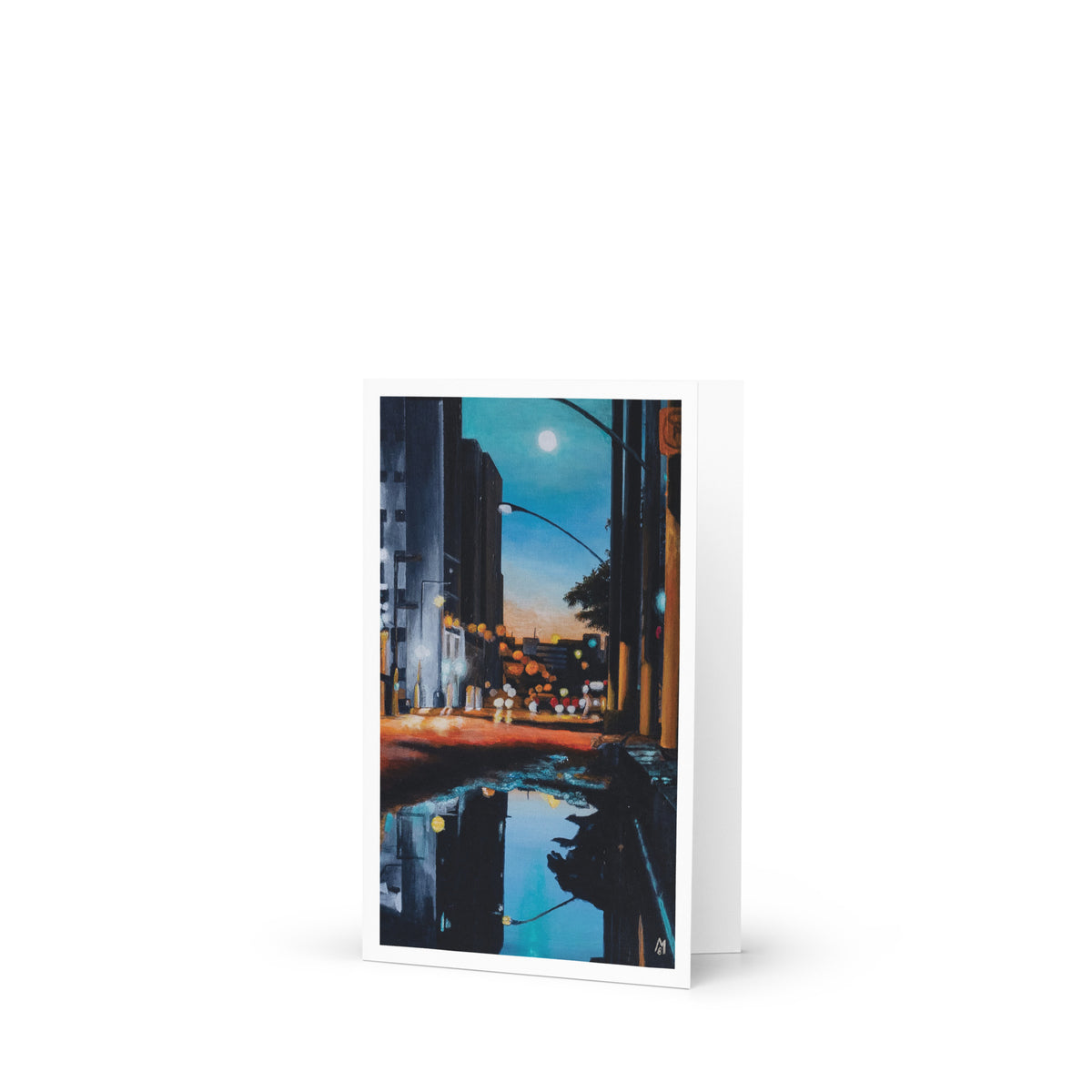 Moonlit Reflection Greeting Card