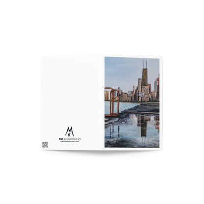 Lakefront Reflection Greeting Card