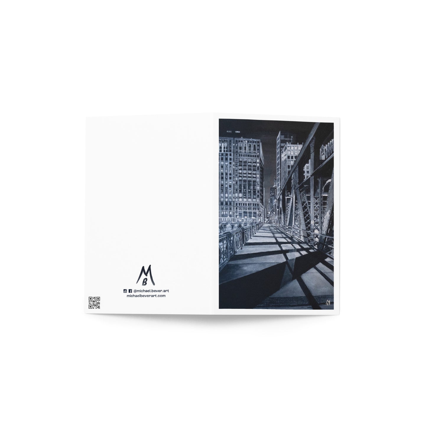 Bridge at Night Greeting Card