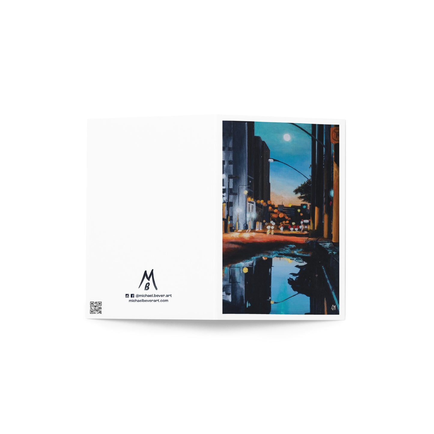 Moonlit Reflection Greeting Card