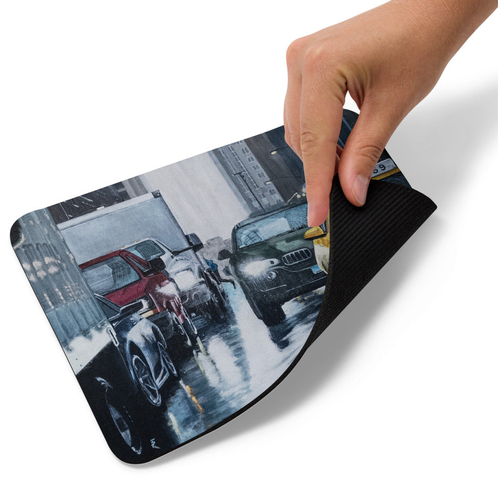 Rainy Day Commute Mouse Pad